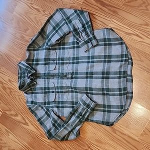 Madewell flannel 1/2 zip shirt‎ small